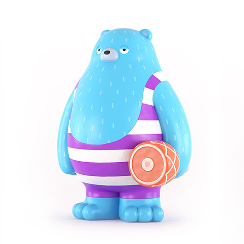 Andre the bear art toy design
