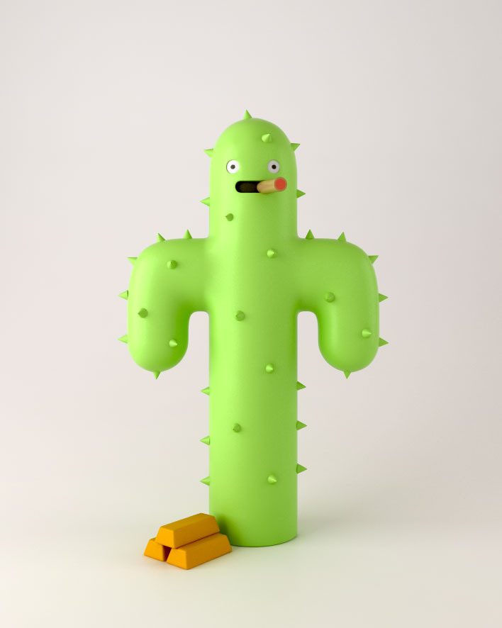 Cactus art toy design