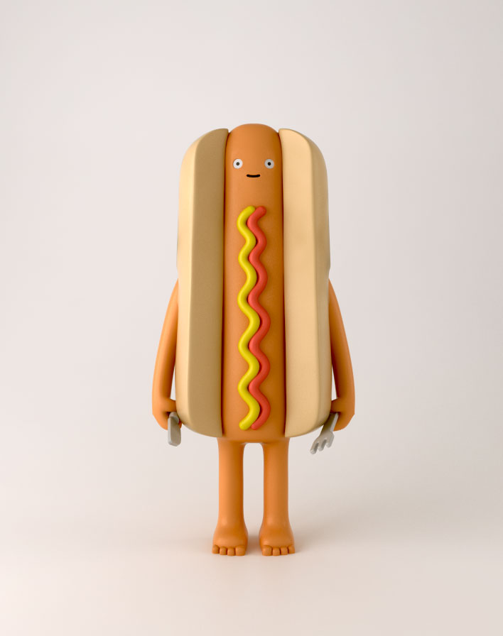 Hotdog art toy design